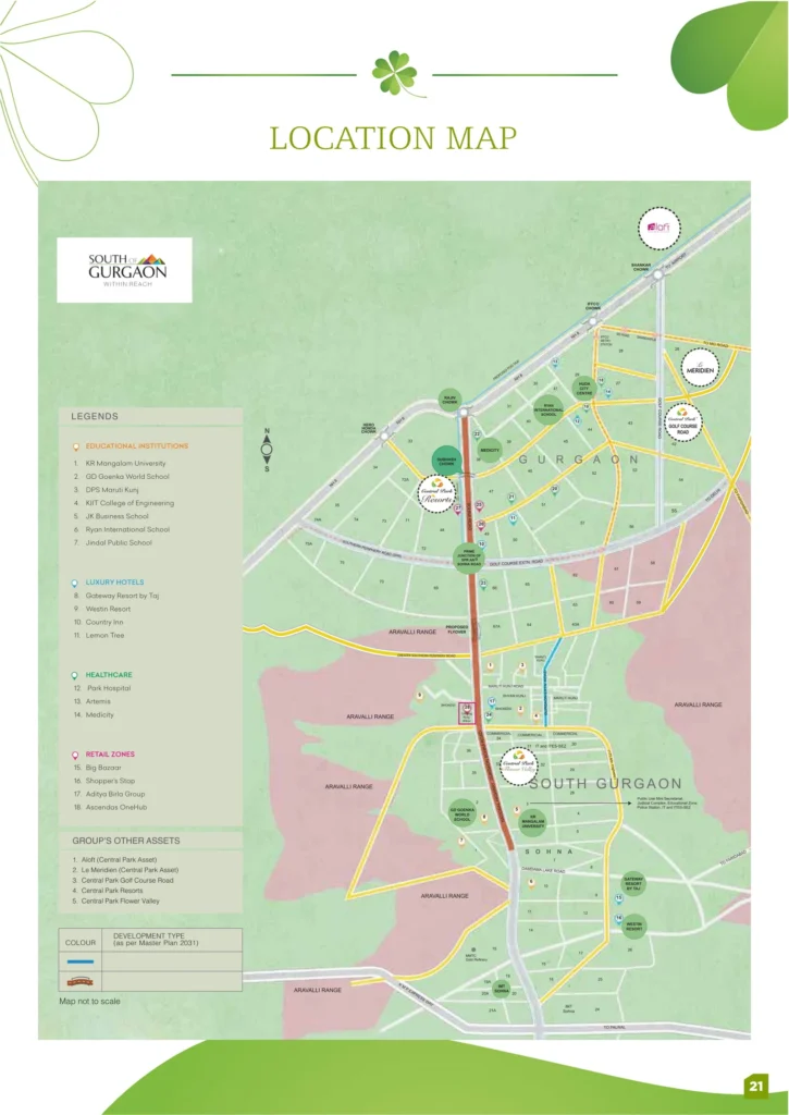 Central-park-flower-valley-clover-floors-location-map