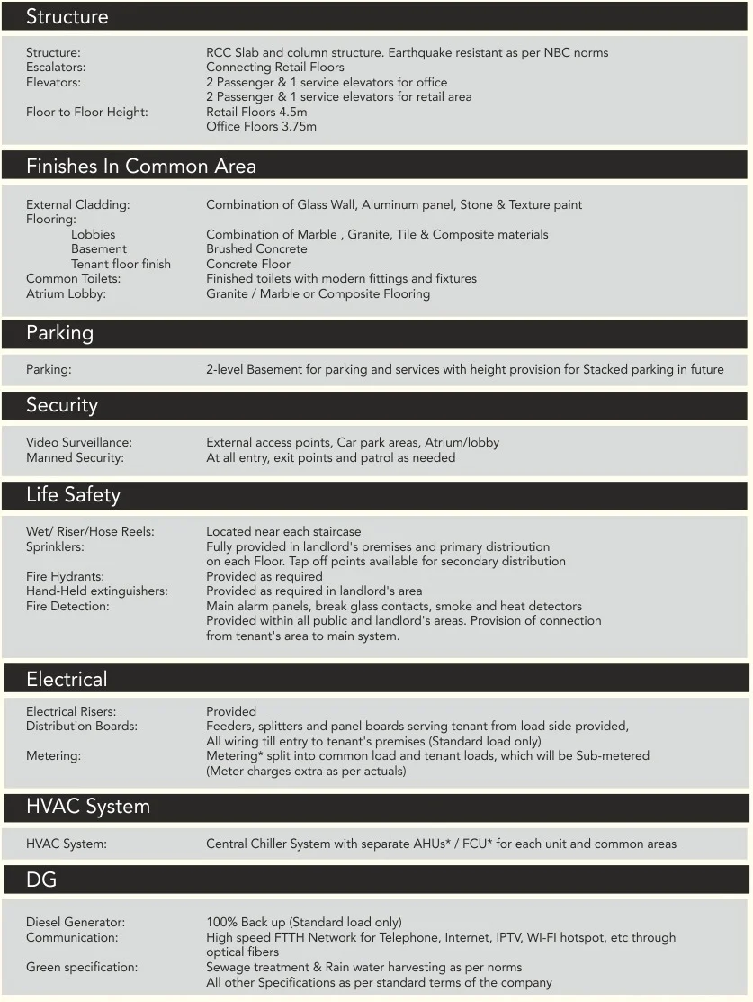 M2k-corporate-park-specification