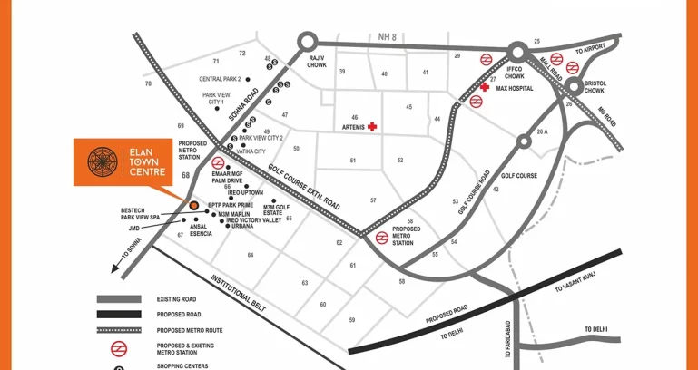 Elan-town-centre-location-map