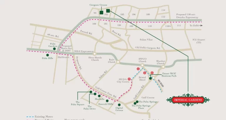 Emaar-imperial-gardens-location-map