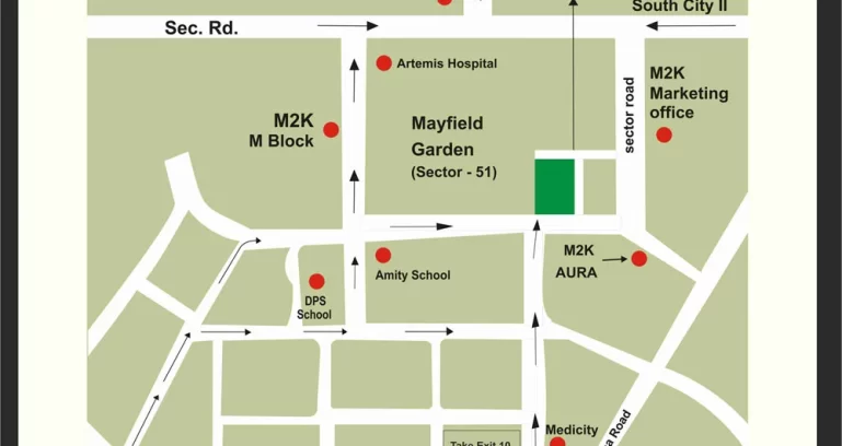 M2k-corporate-park-location-map