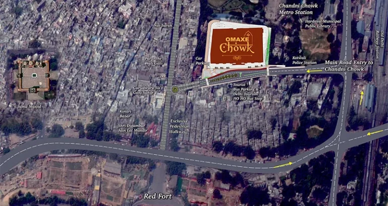 Omaxe-chandni-chowk-location-map