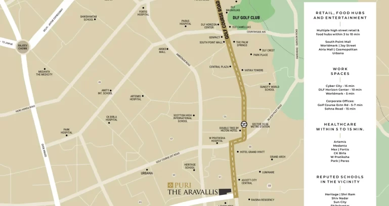 Puri-the-aravallis-location-map