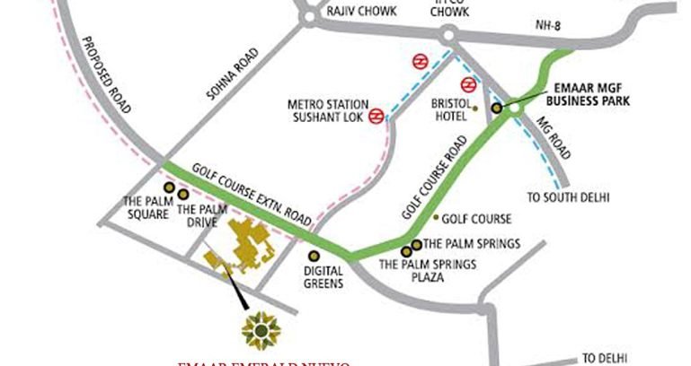 Emaar-emerald-nuevo-location-map