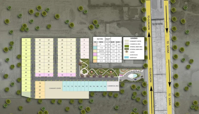 Trehan-luxury-floors-sector-35-sohna-site-map